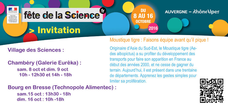 Carton invitation Fête de la science 2016
