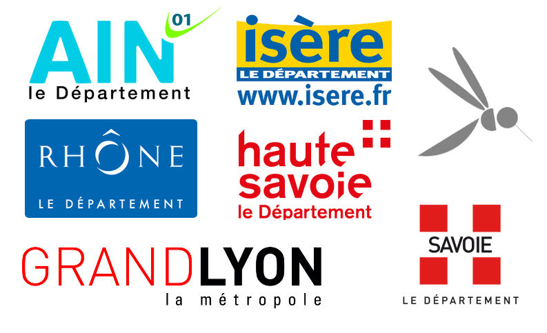 Les financeur de l'EID Rhône-Alpes sont les départements de l'Ain (01), de l'Isère (38), du Rhône (69) et de la Métropole de Lyon, de la savoie (73) et de la Haute-Savoie (74)